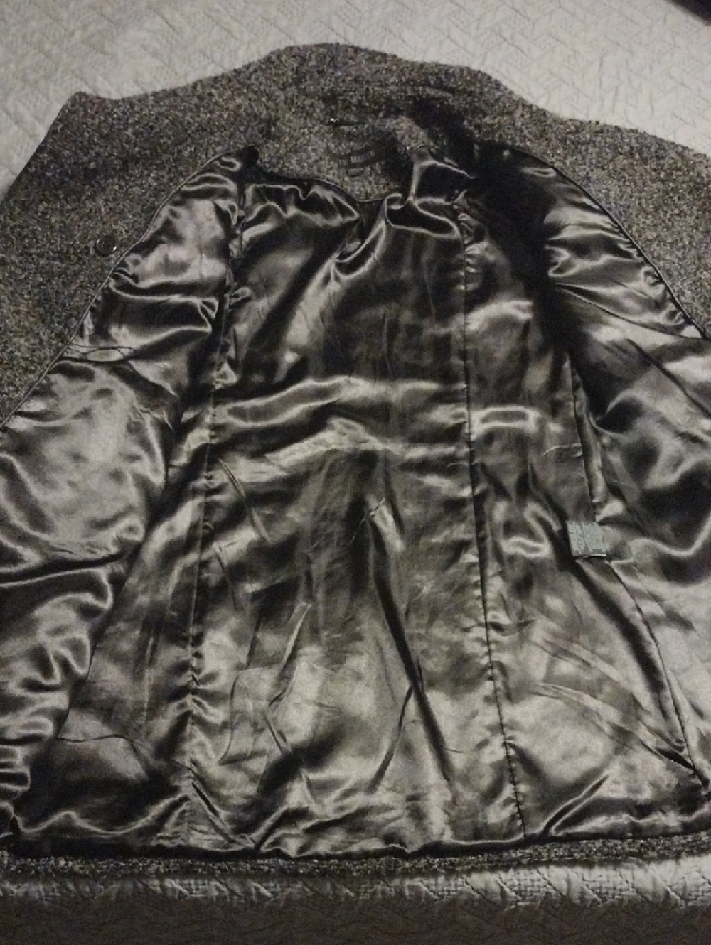 Steve Madden Gray Tweed Double-Breasted Peacoat - Picture 10 of 14